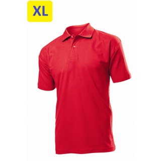 Polo мужское ST3000 с коротким рукавом 170 g/m?, красный