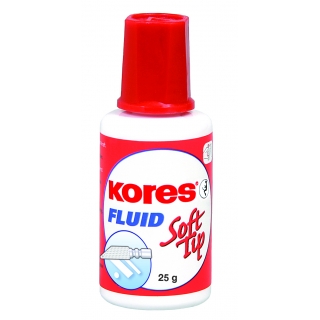 Корректор-жидкость Kores Fluid Soft Tip, химическая основа