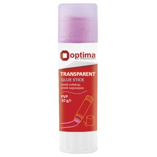 Клей-карандаш Optima , 10 г, Transparent