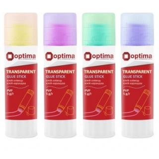 Клей-карандаш Optima , 15 г, Transparent