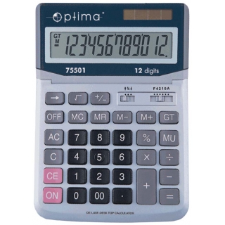 Калькулятор настольный бухгалтерский Optima O75501