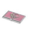 набор подарочный "crystal heart": ручка шариковая + визитница, розовый LS.122008-10